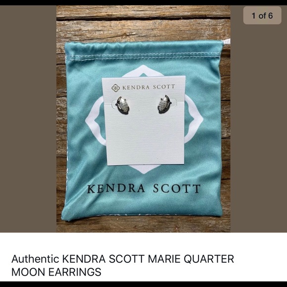 Kendra Scott Maria Quarter Moon Earrings - Picture 1 of 7